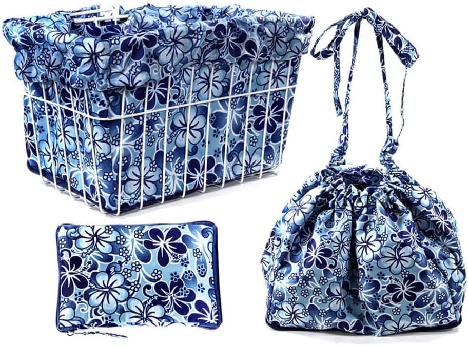 Cruiser Candy Bicycle Basket Liner 15 "x 12" x 10" (Blue Hawaiian)