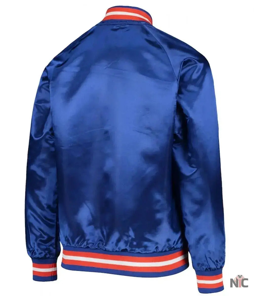 Bomber Denver Broncos Royal Blue Satin Jacket