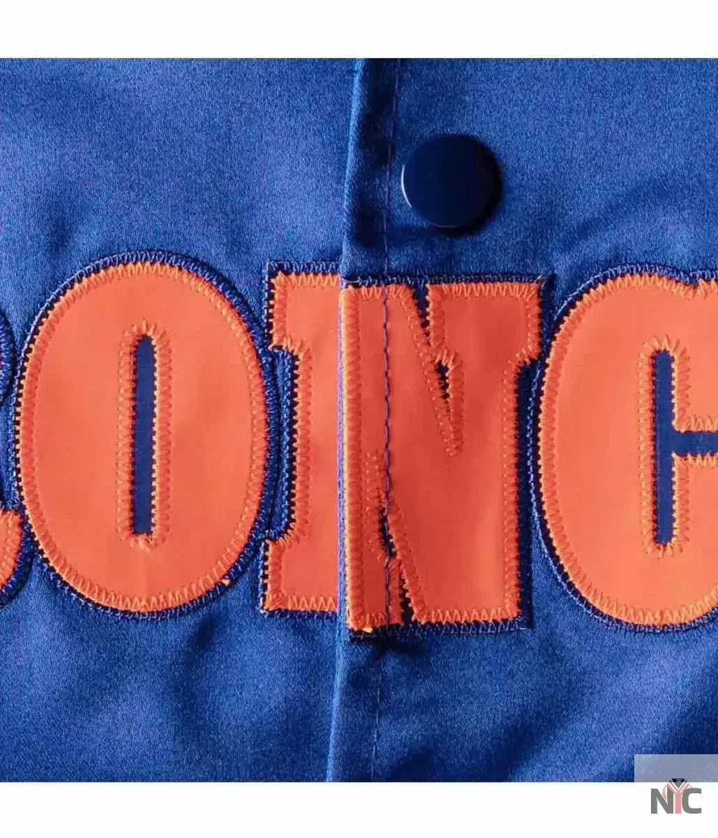 Bomber Denver Broncos Royal Blue Satin Jacket