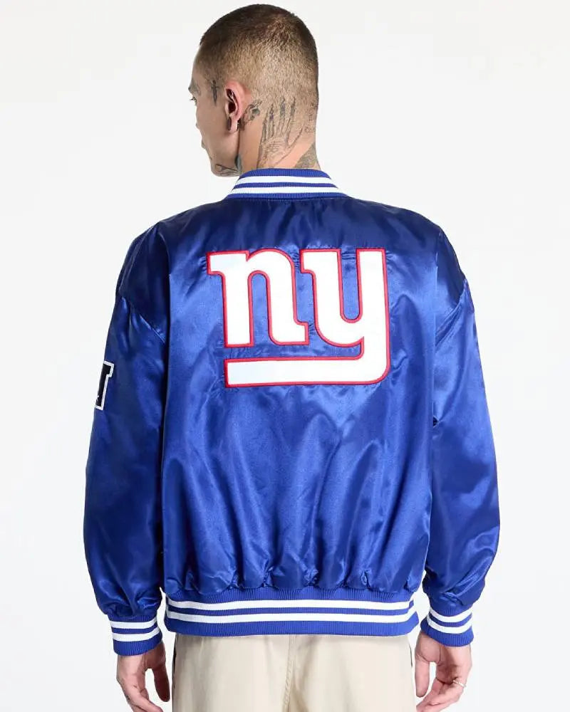 Bomber New Era New York Giants NFL Satin Bomber Jacket
