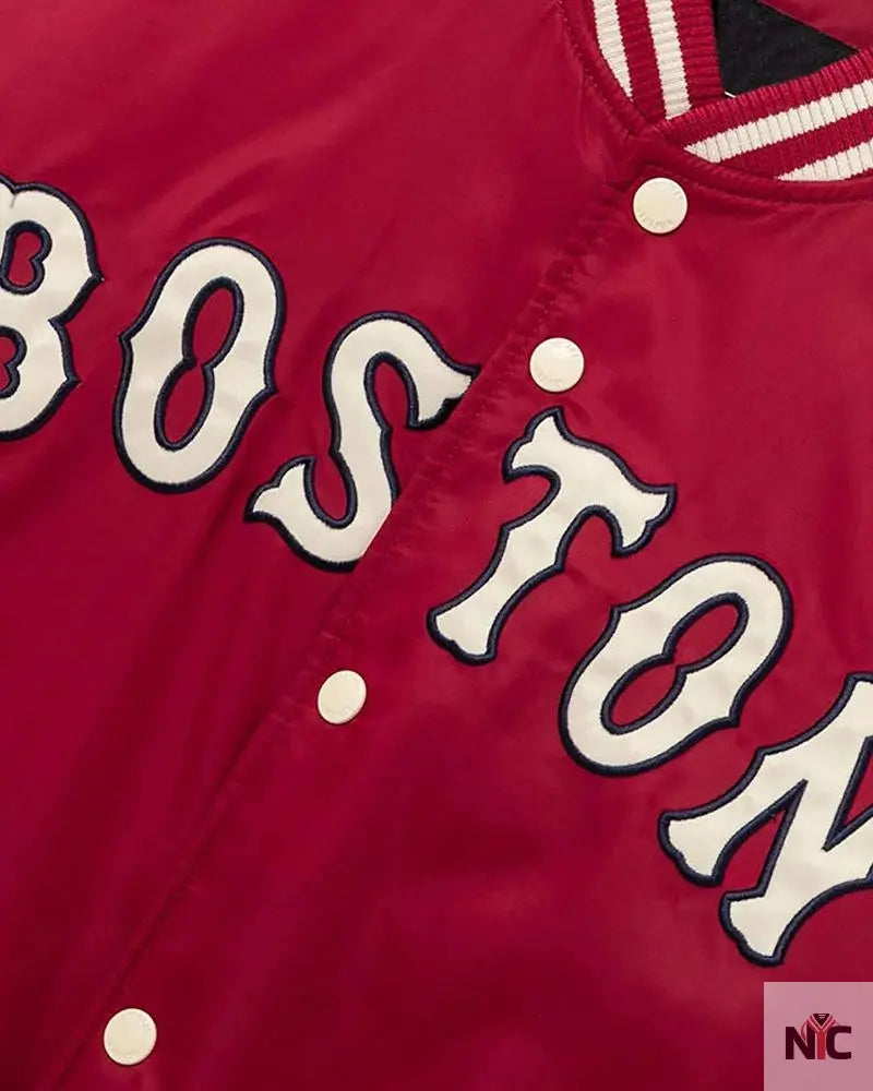 Boston Red Sox Red Cooperstown Satin Jacket