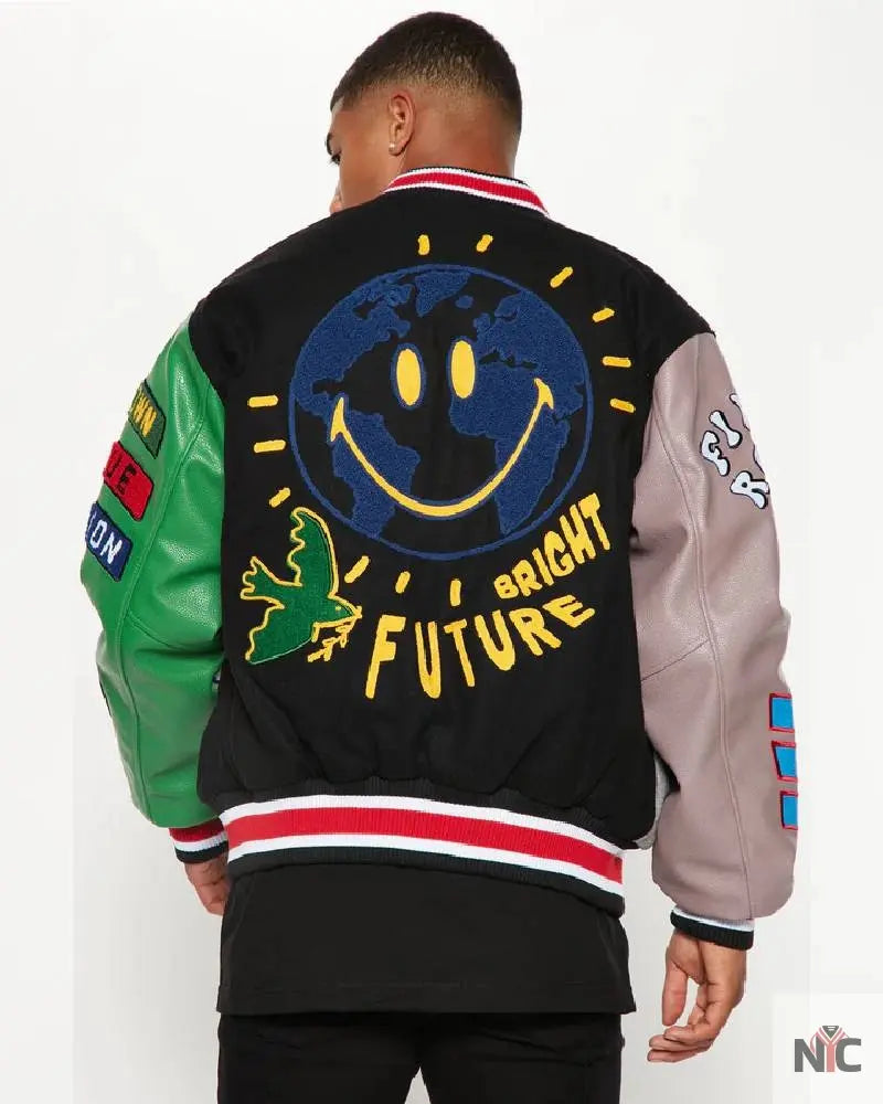 Bright Future Colorblock Varsity Jacket