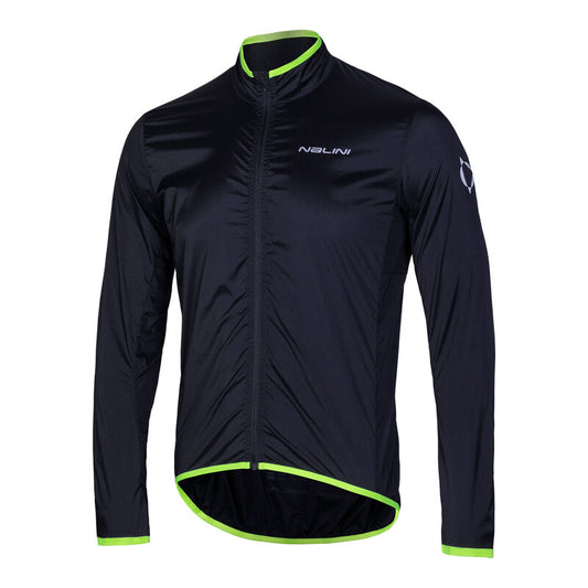 2024 Nalini BAS BRIZA Men's Wind Packable Jacket (Black / Neon Yellow) M-3XL