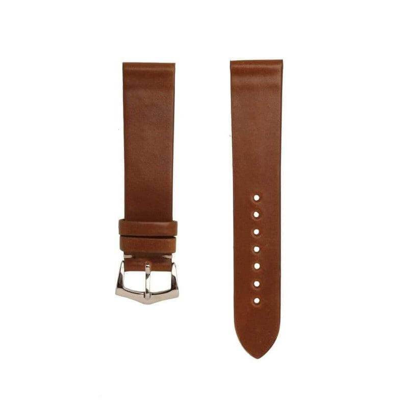 Brown Cordovan Leather No Stitches Watch Strap
