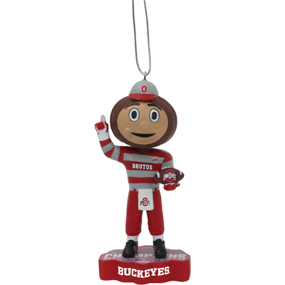 Ohio State Buckeyes 2024 CFP National Champions Bobblehead Ornament (Presale)