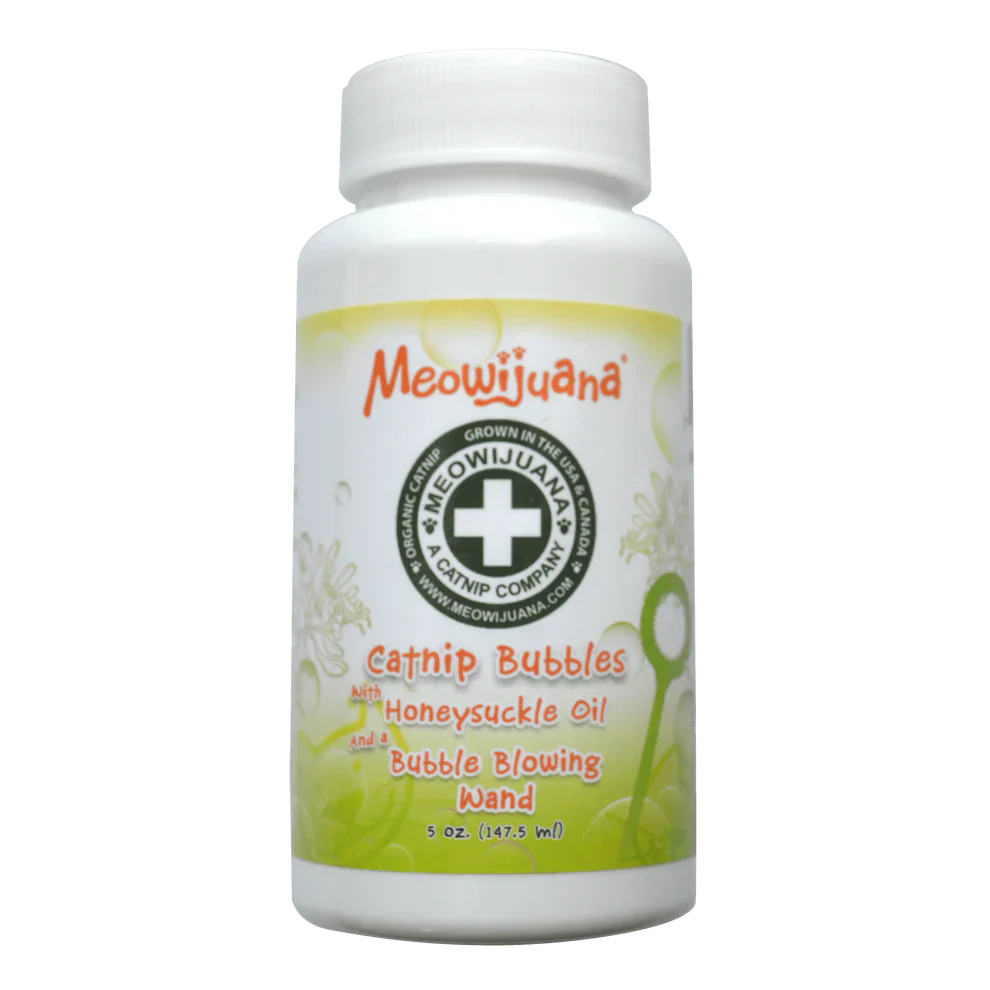 Meowijuana Catnip W/ Honeysuckle Bubbles - 5oz