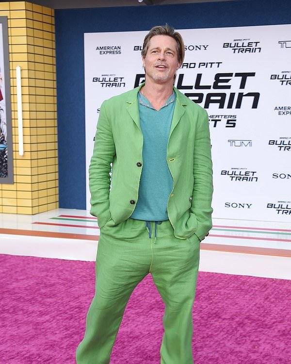 Bullet Train Brad Pitt Green Suit