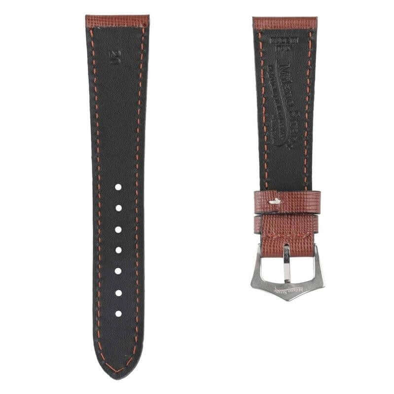 Burgundy Saffiano Leather Watch Strap