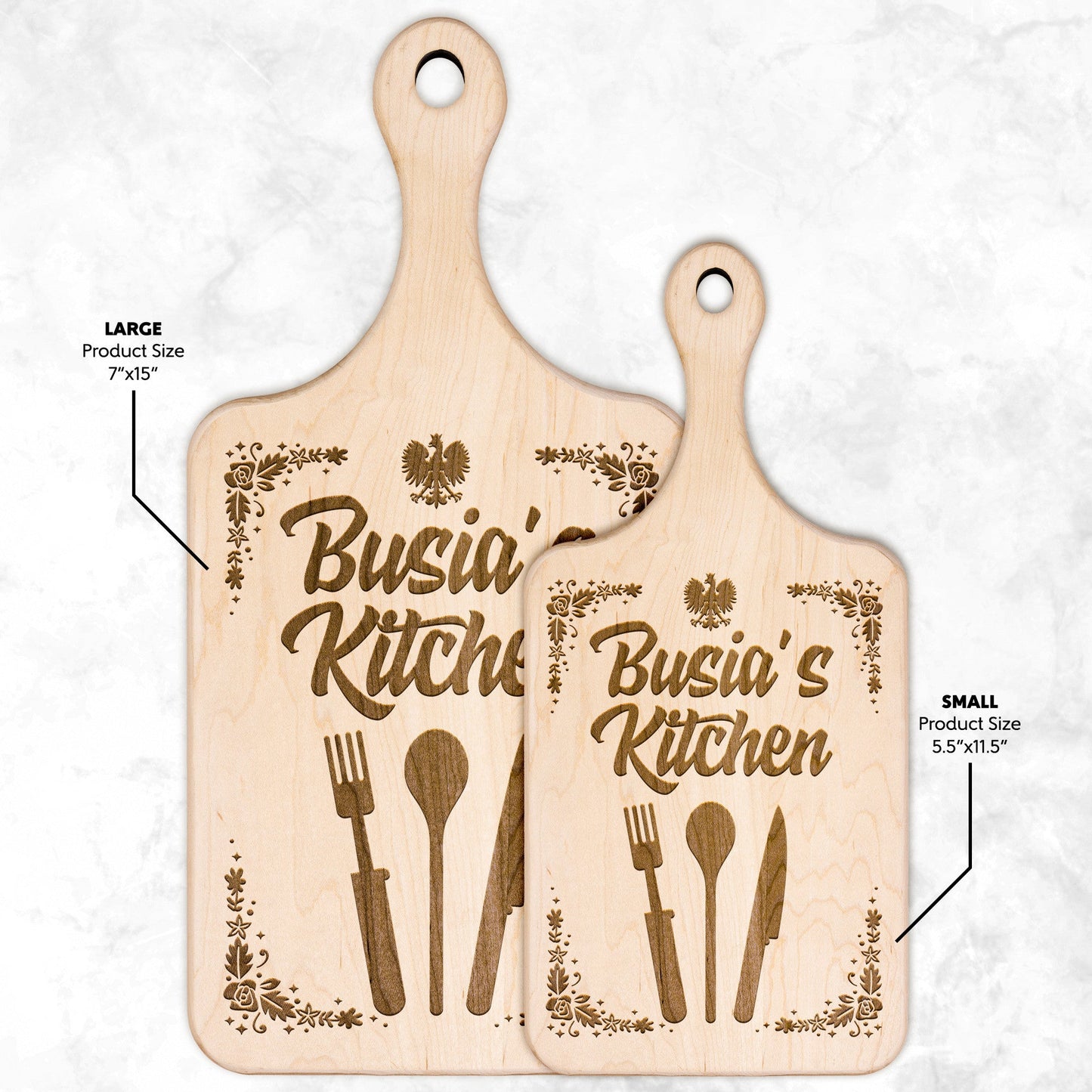 Busia's Kitchen Hardwood Paddle Cutting Board