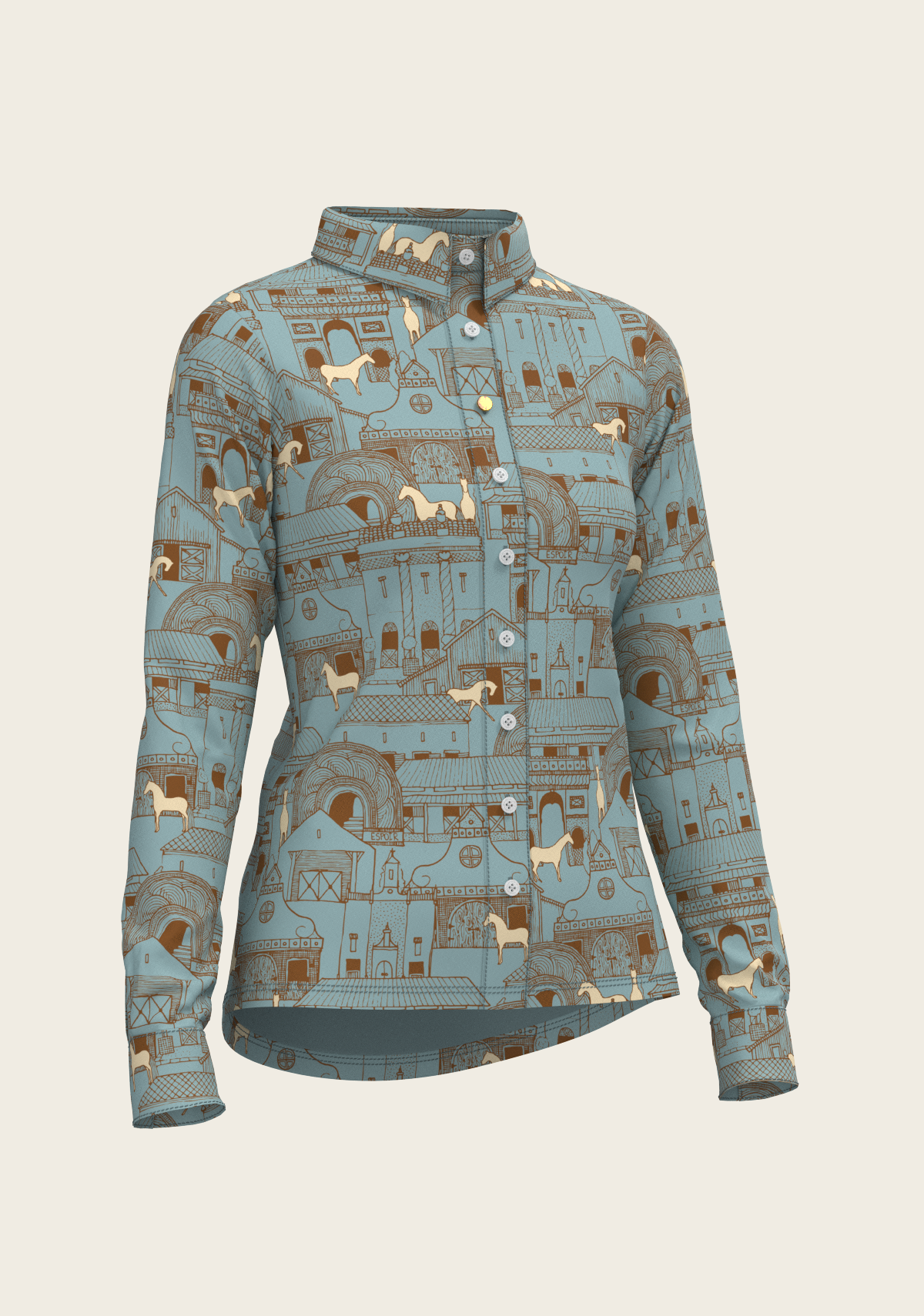 Horse Town Symphony Ladies Button Shirt