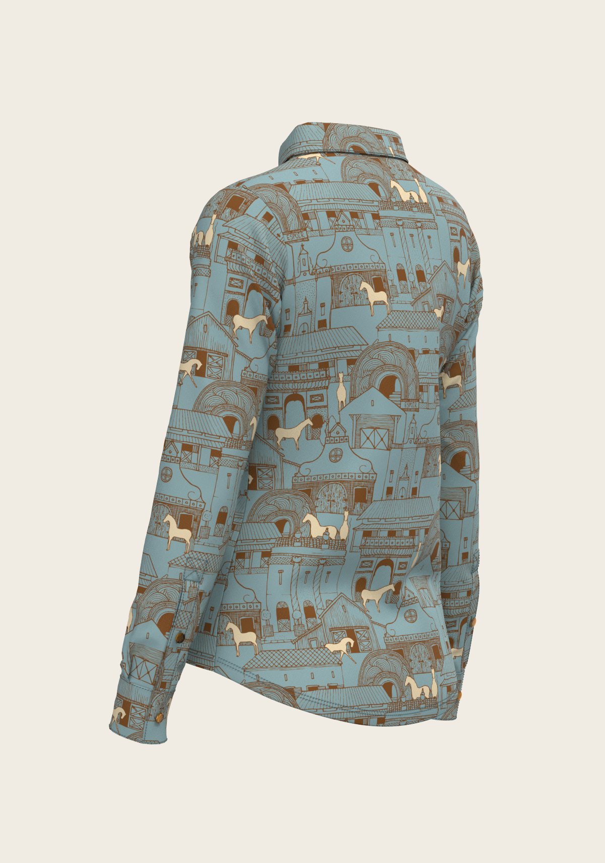Horse Town Symphony Ladies Button Shirt