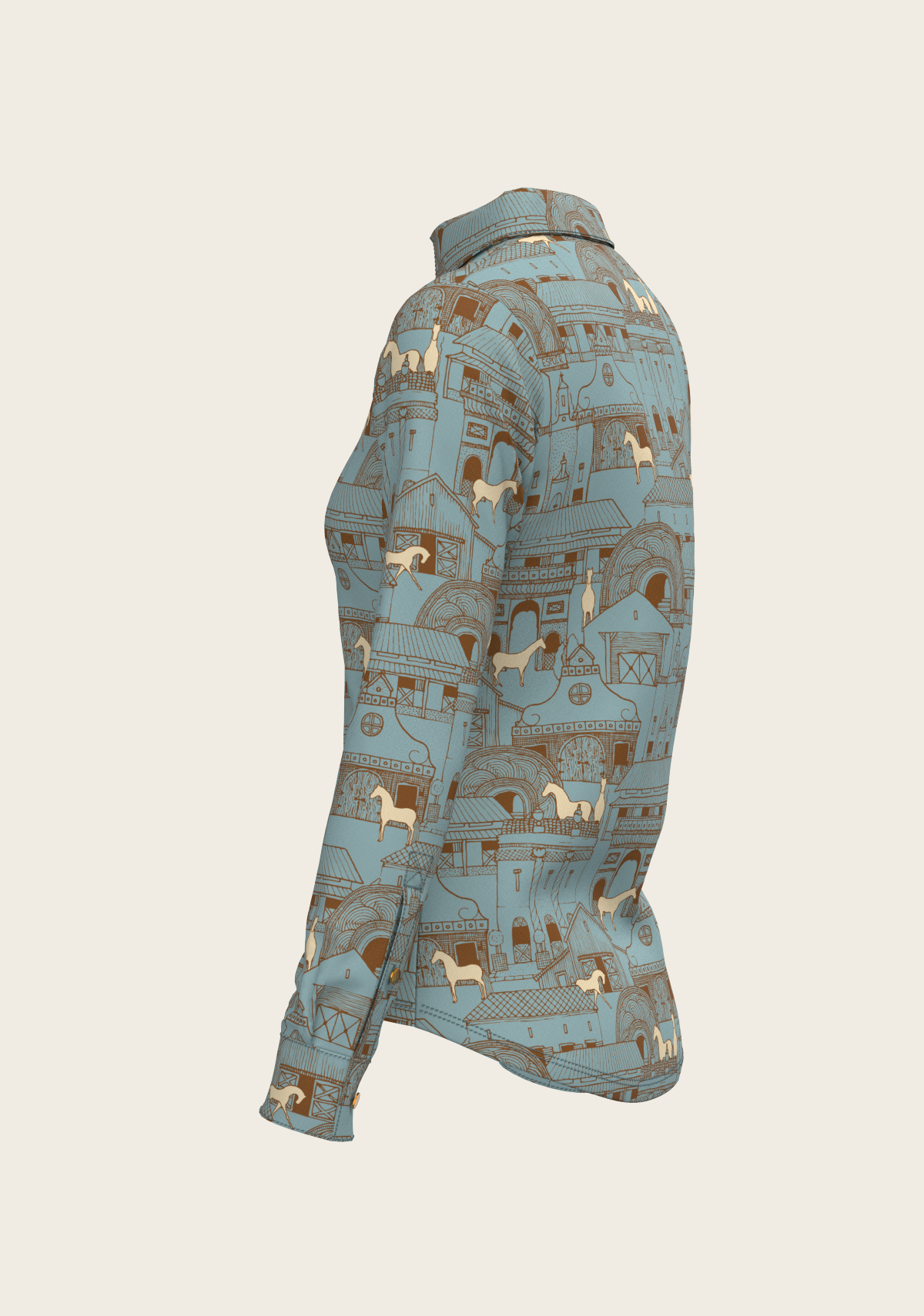 Horse Town Symphony Ladies Button Shirt