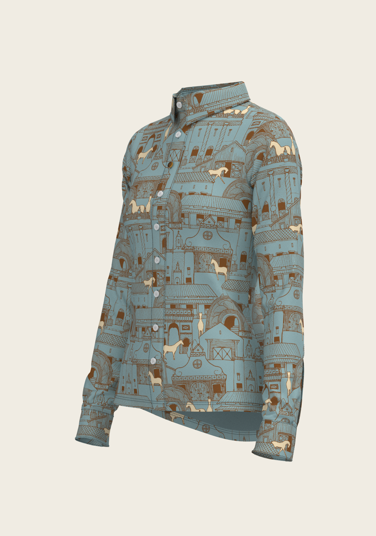 Horse Town Symphony Ladies Button Shirt