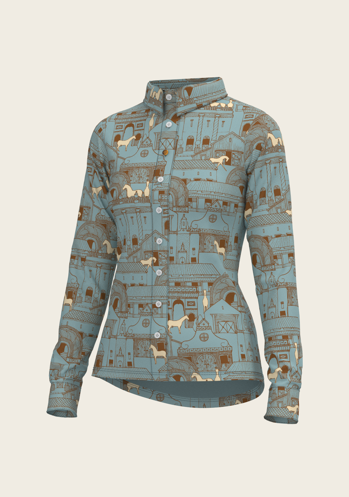 Horse Town Symphony Ladies Button Shirt