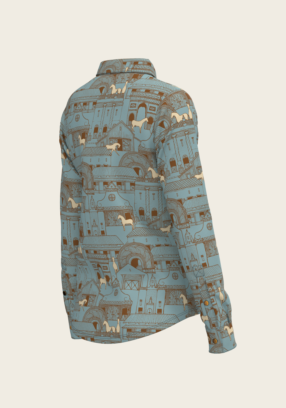 Horse Town Symphony Ladies Button Shirt