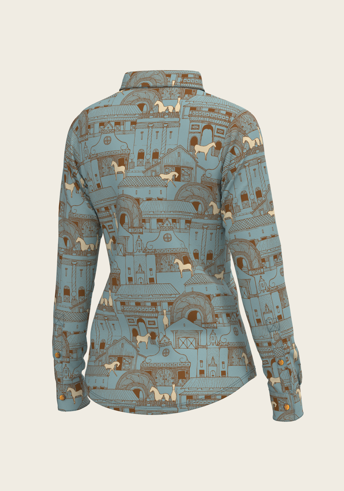 Horse Town Symphony Ladies Button Shirt