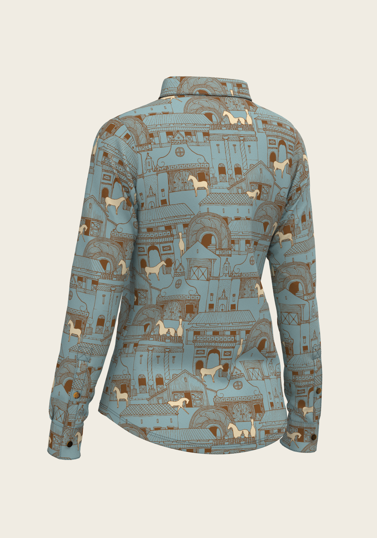 Horse Town Symphony Ladies Button Shirt