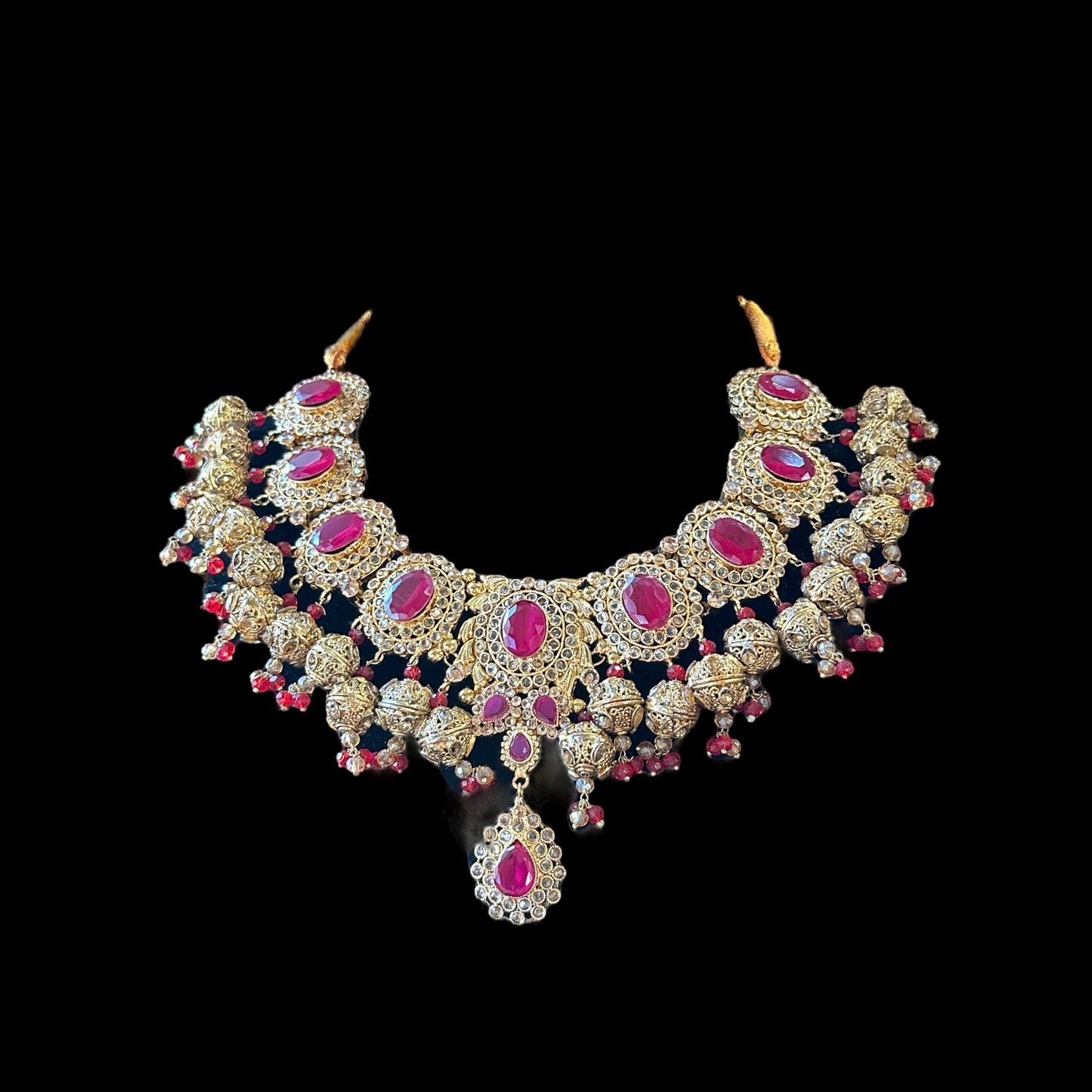 DNS92 Anika necklace in rubies (READY TO SHIP)