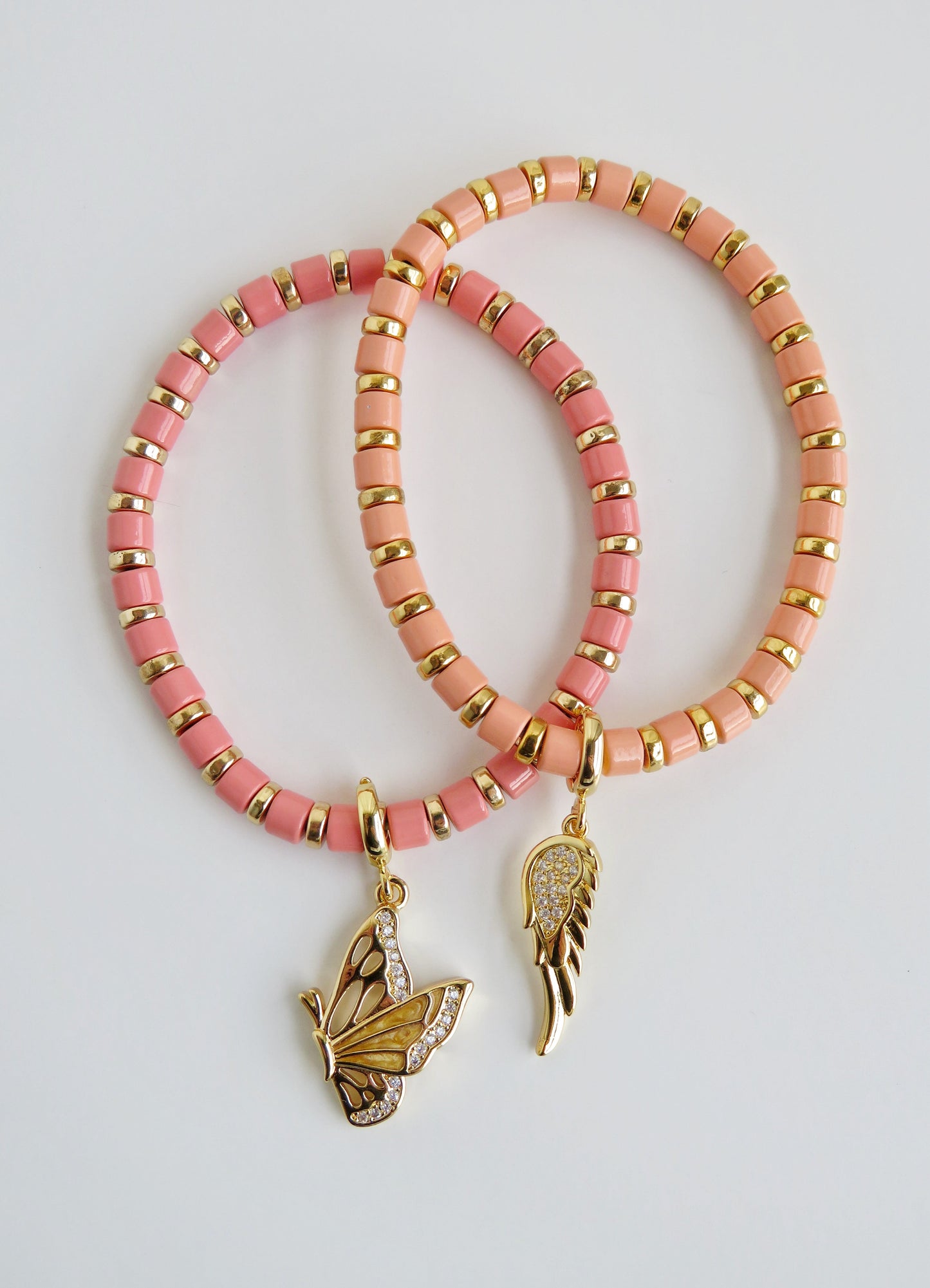 Enamel Beaded Charm Bar Bracelets - Charm Bar Styling