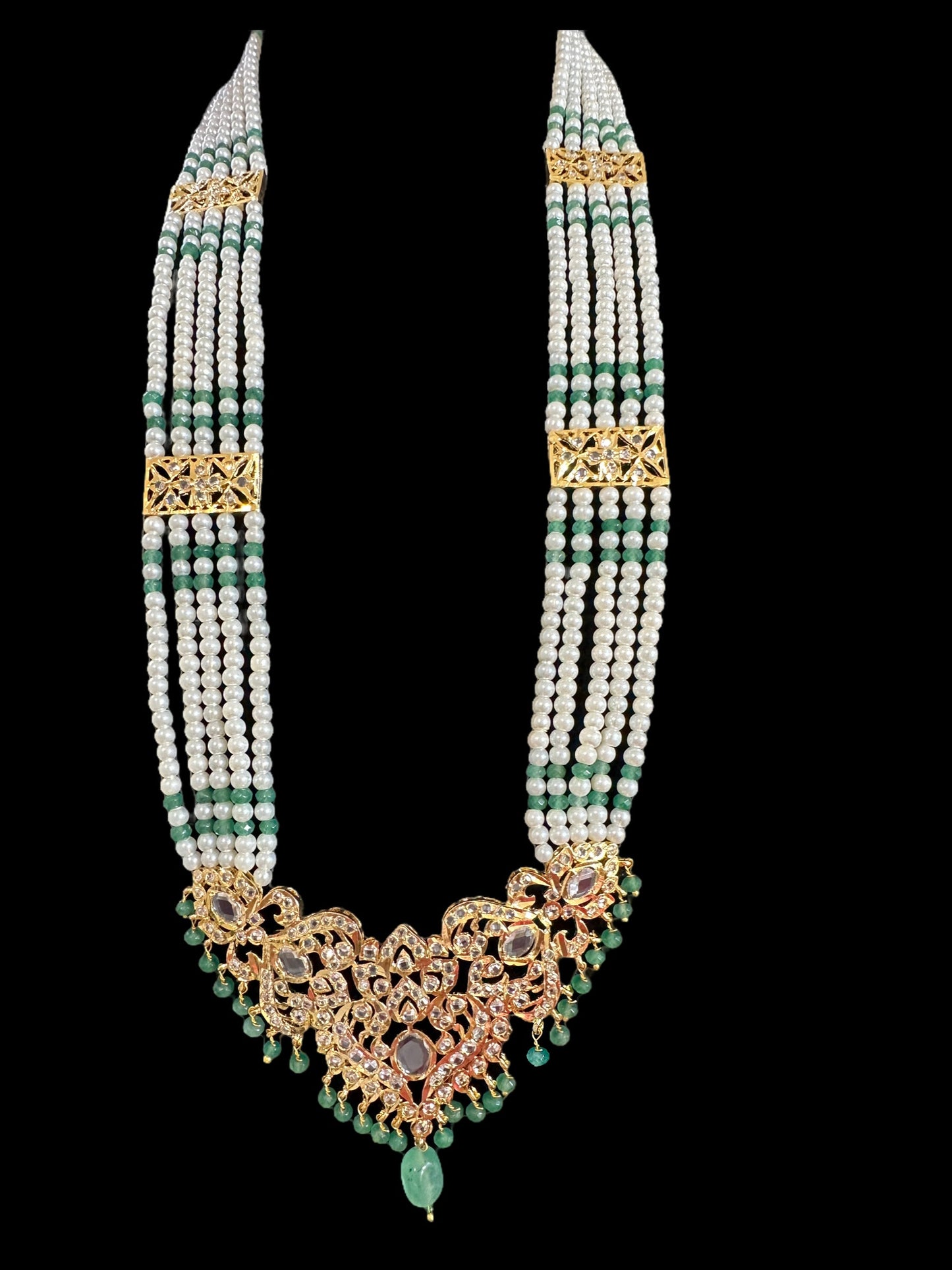 DLN46 ENESSA hyderabadi Rani haar with earrings ( SHIPS IN 4 WEEKS )