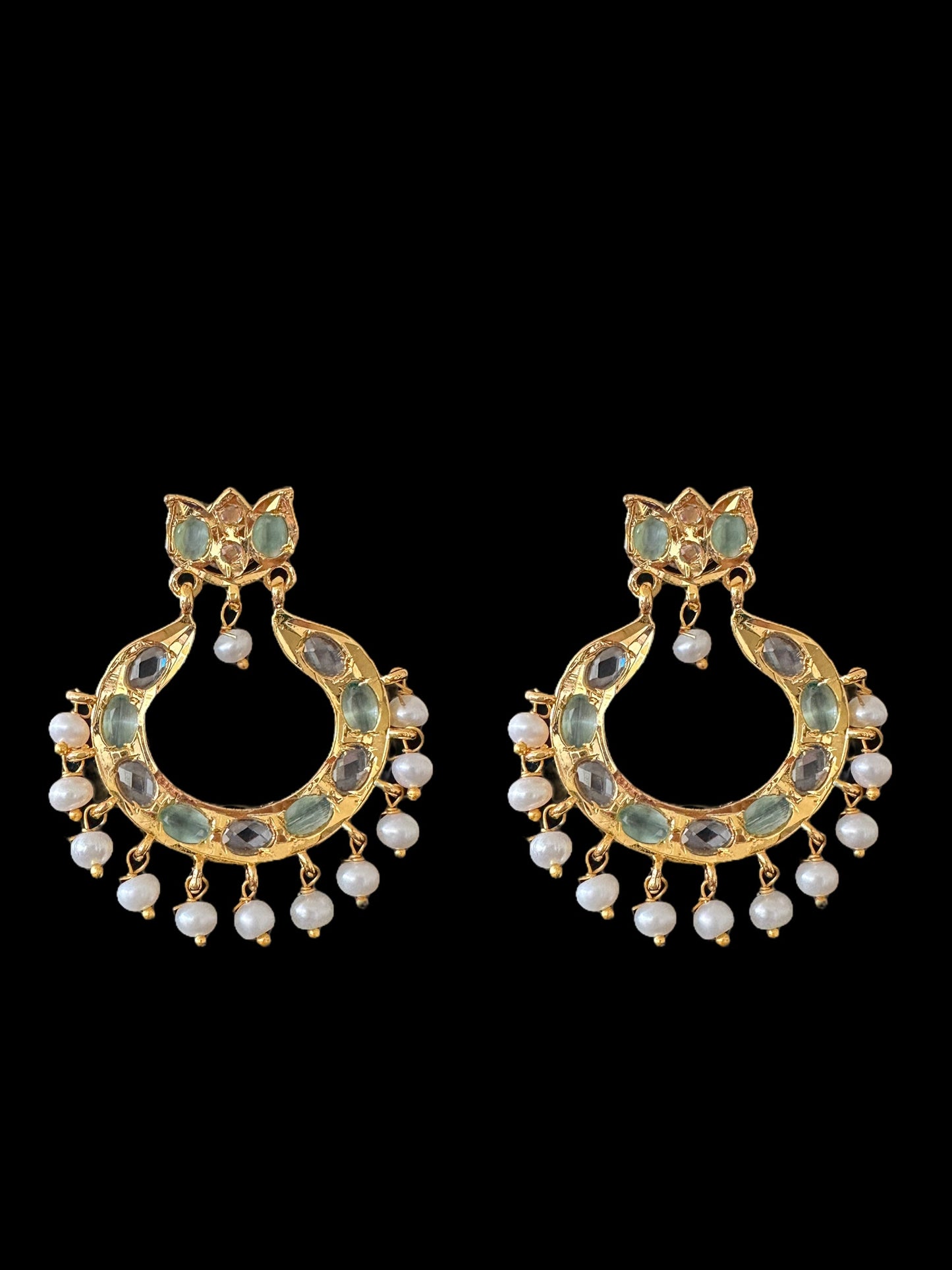 C304 MUSHK hyderabadi choker with earrings -MINT ( READY TO SHIP )