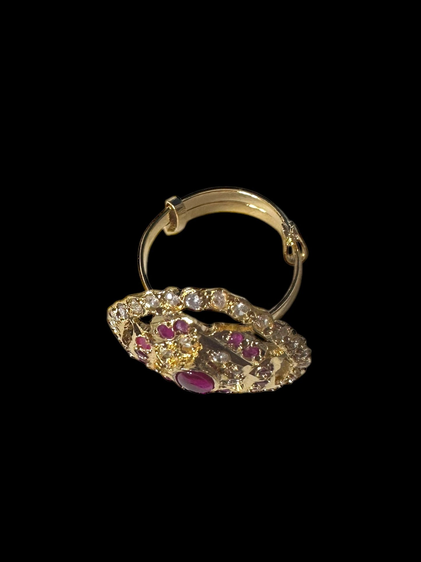 Ruby zircon jadau ring ( READY TO SHIP )