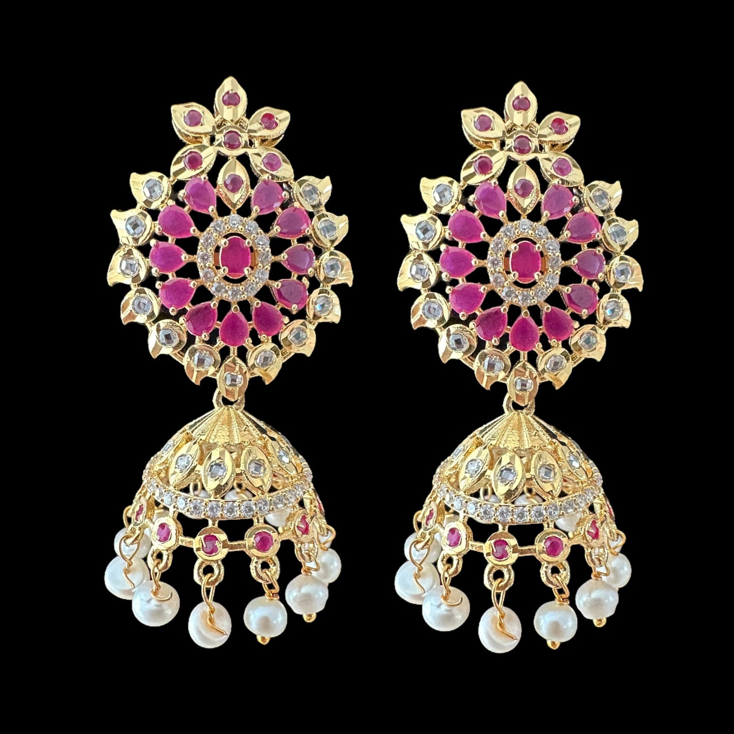PS317 fresh water pearl pendant set in ruby ( READY TO SHIP )