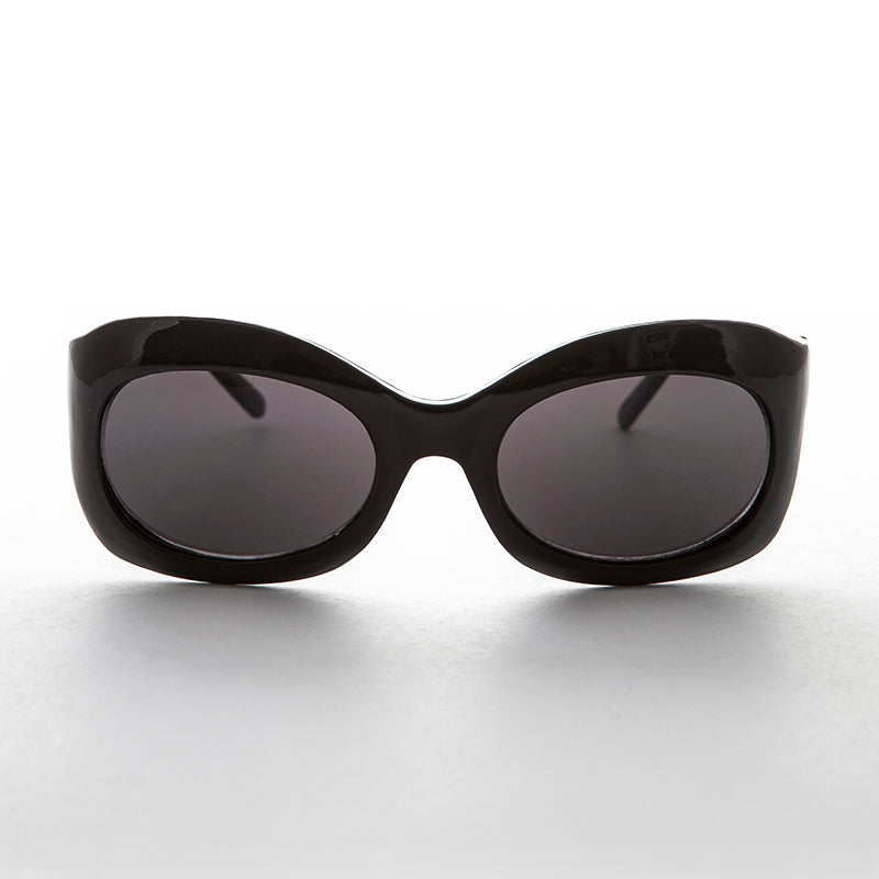 Oval Bug Eye Vintage Cocktail Sunglass - Cassidy