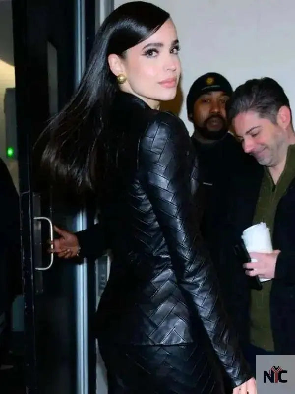 CBS Mornings 2025 Sofia Carson Leather Jacket