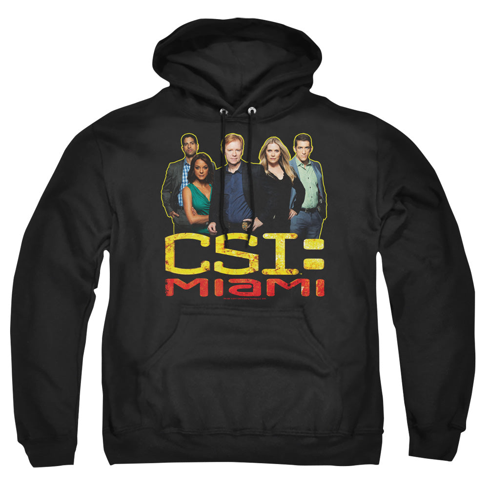 Csi Miami The Cast In Black Mens Hoodie Black Officially Licensed