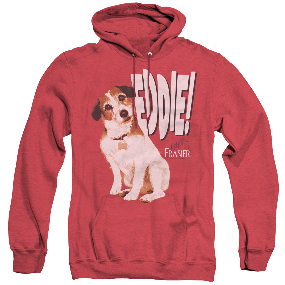 Frasier Eddie Mens Heather Hoodie Red Officially Licensed