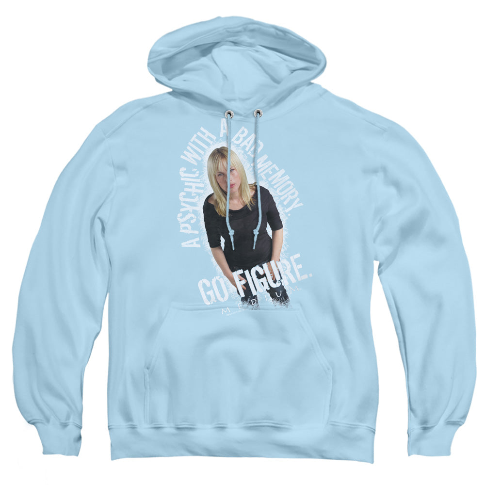 Medium Go Figure Mens Hoodie Light Blue Officially Licensed