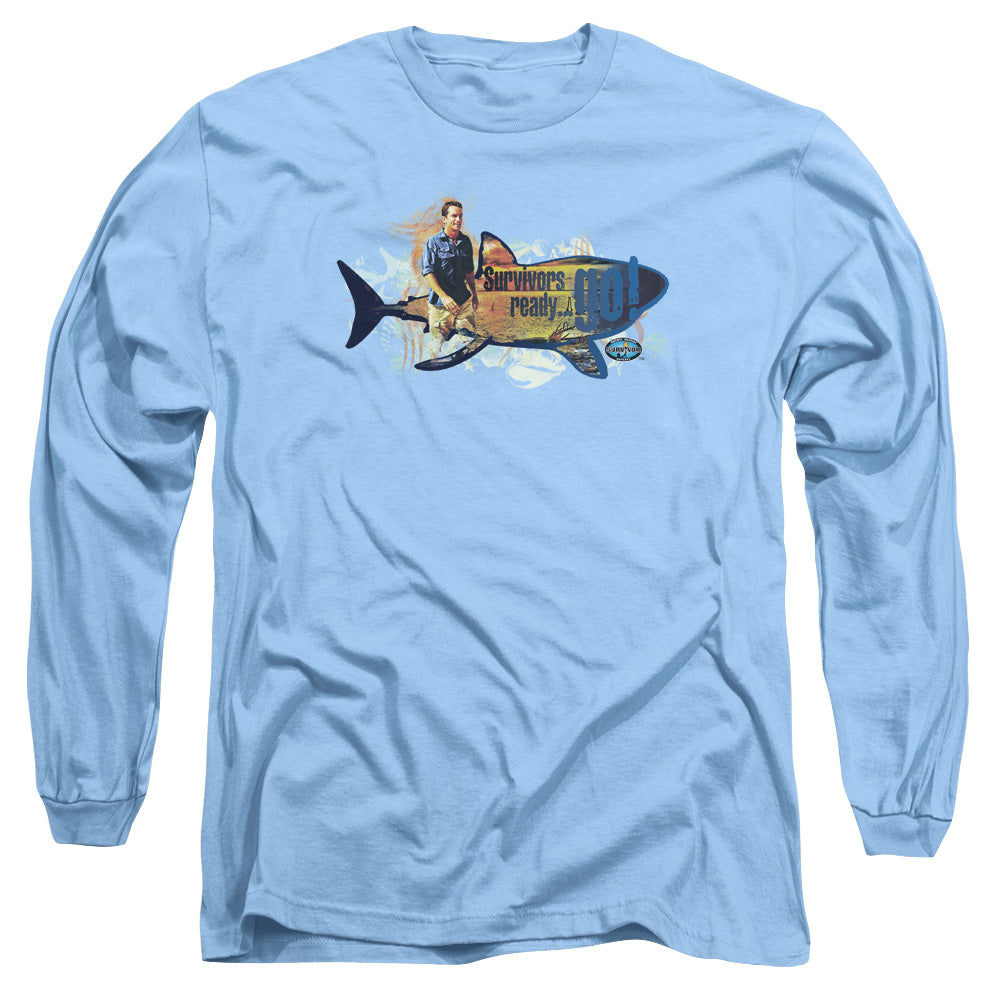 Survivor Ready Go Mens Long Sleeve Shirt Carolina Blue Officially Licensed