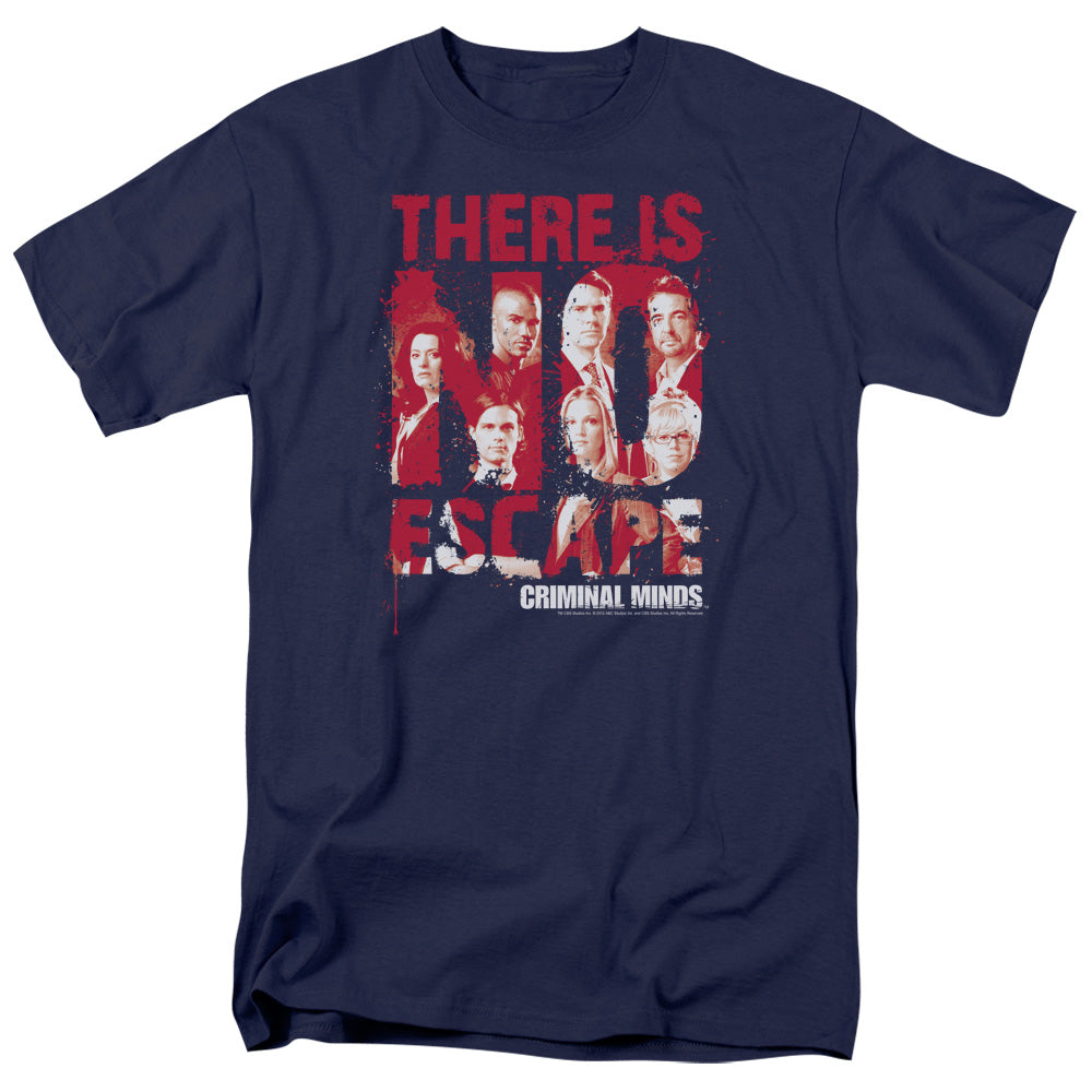 Criminal Minds No Escape Mens T Shirt Navy Officially Licensed