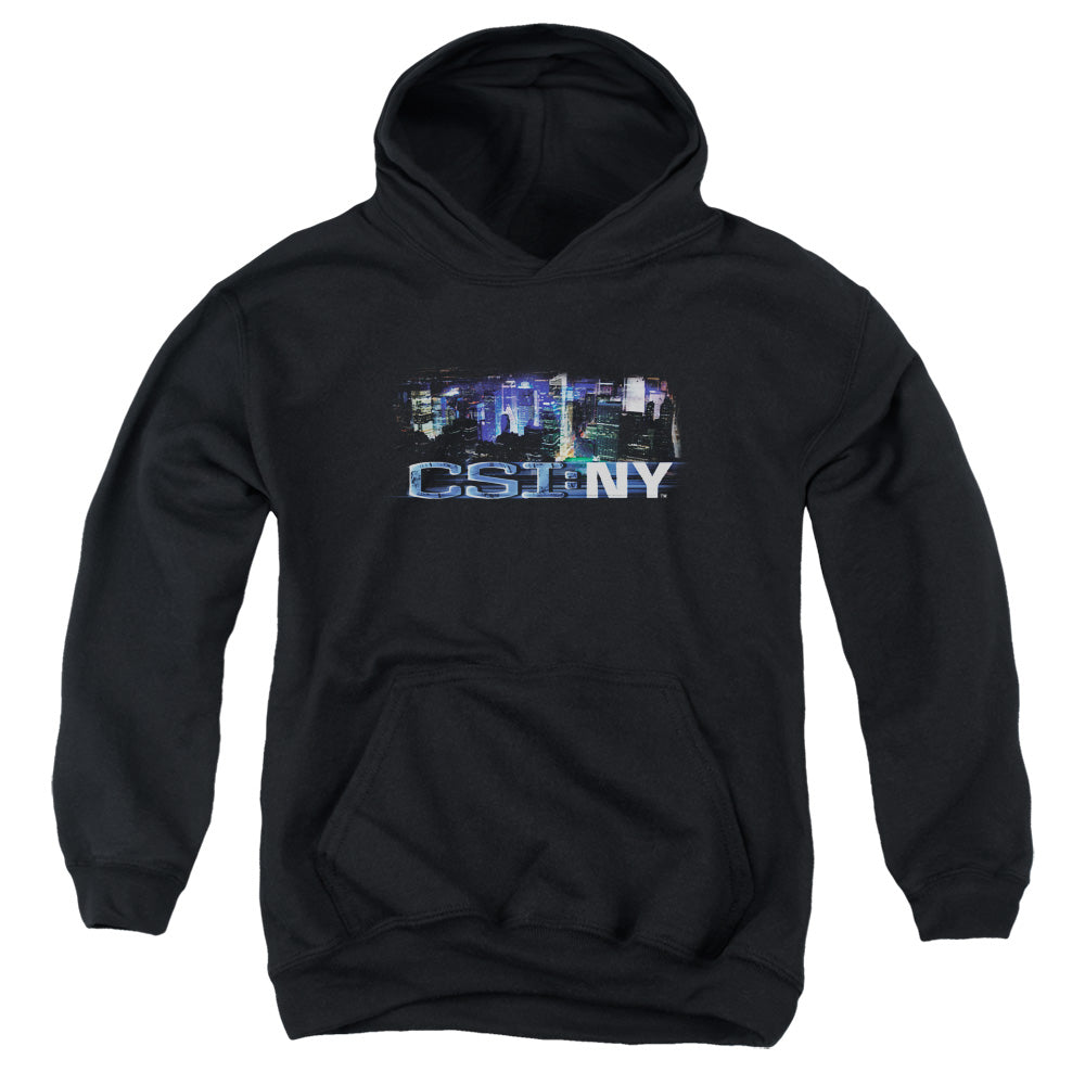 Csi Ny Never Rests Kids Youth Hoodie Black Officially Licensed