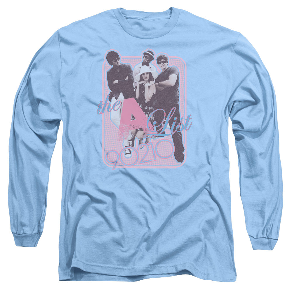 90210 The A List Mens Long Sleeve Shirt Carolina Blue Officially Licensed