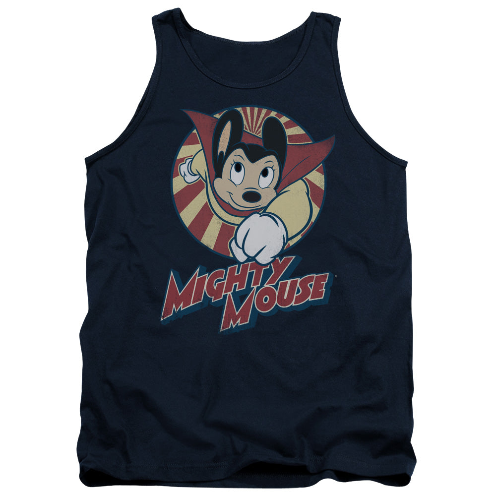 Mighty Mouse the One the Only Mens Tank Top Shirt Navy Blue Officially Licensed