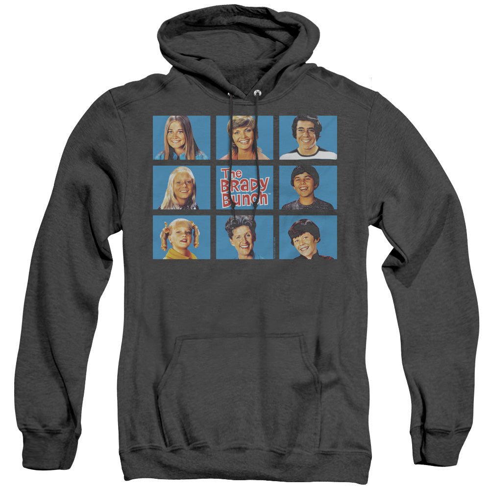 Brady Bunch Framed Mens Heather Hoodie Black Officially Licensed