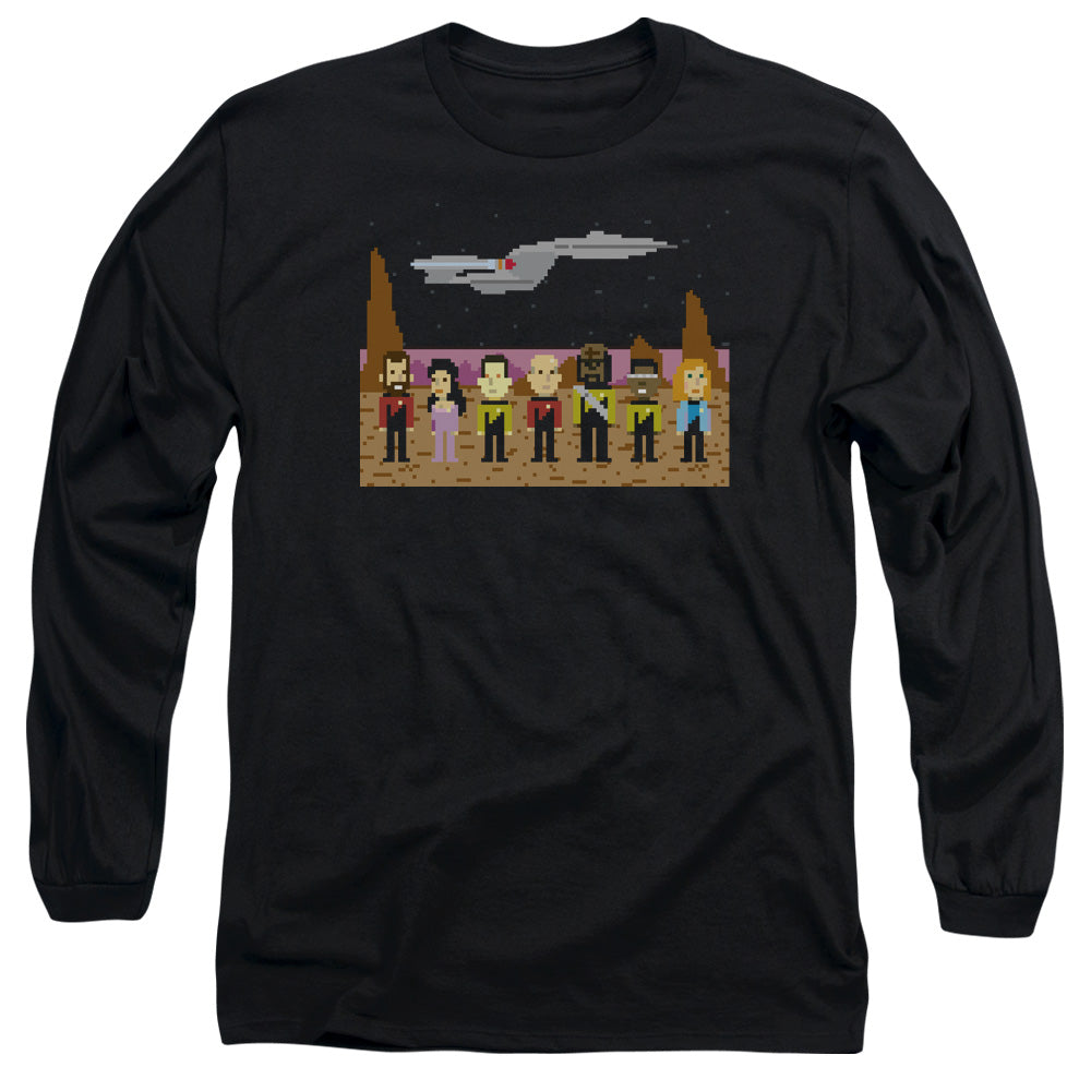 Star Trek Tng Trexel Crew Mens Long Sleeve Shirt Black Officially Licensed Officially Licensed