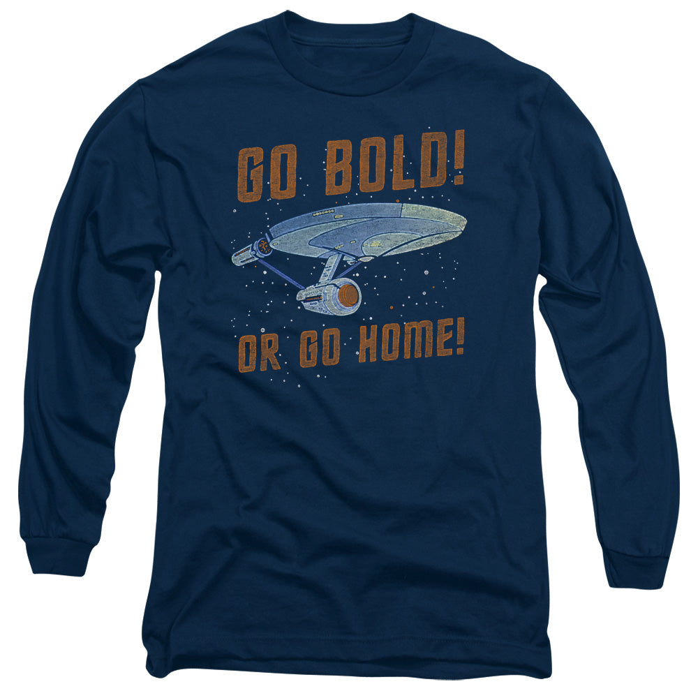 Star Trek Go Bold Mens Long Sleeve Shirt Navy Officially Licensed Officially Licensed