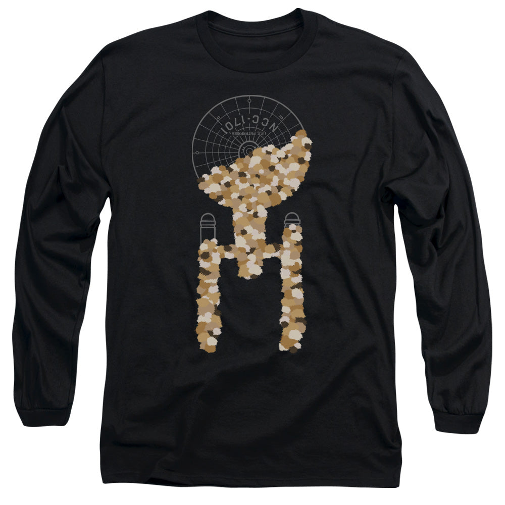 Star Trek Tribble Takeover Mens Long Sleeve Shirt Black Officially Licensed
