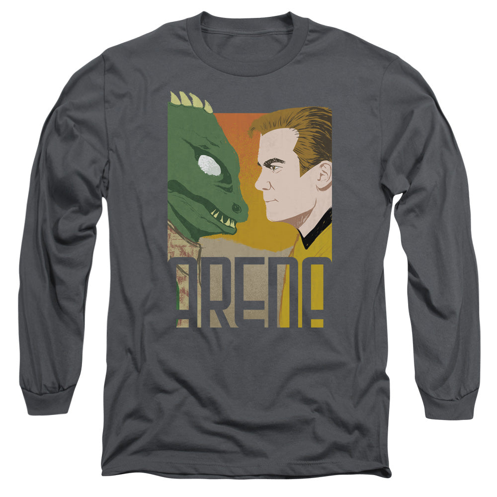 Star Trek Arena Mens Long Sleeve Shirt Charcoal Officially Licensed Officially Licensed