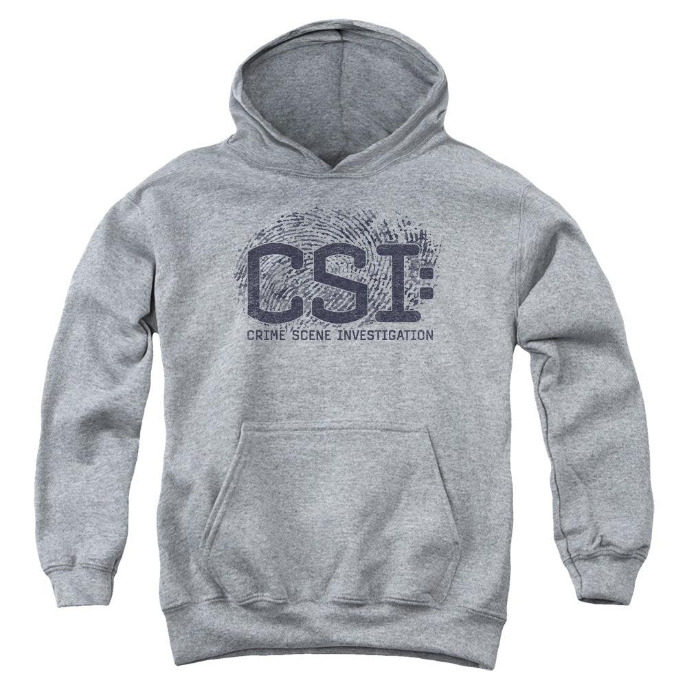 Csi Distressed Logo Kids Youth Hoodie Heather Officially Licensed