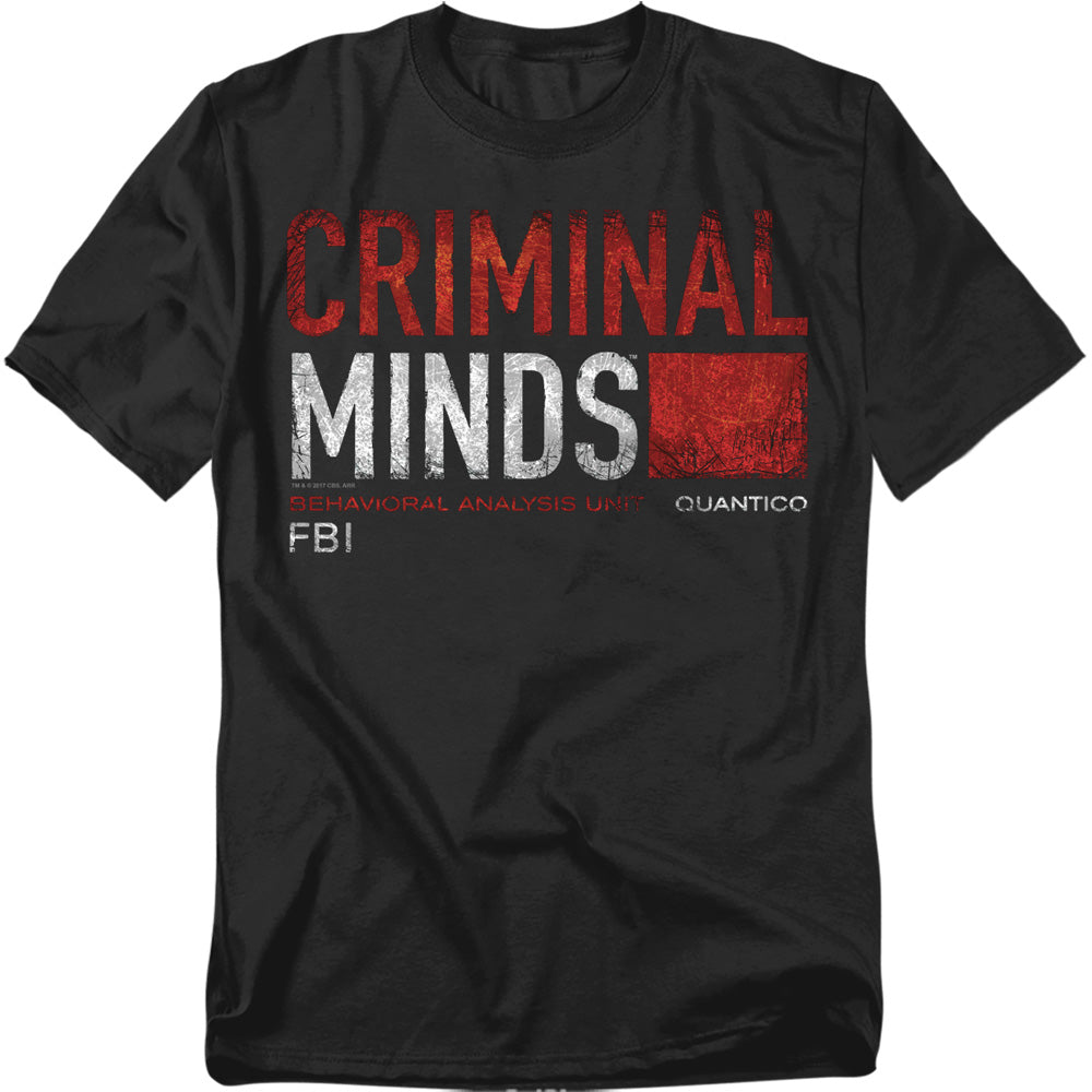 Criminal Minds Title Card Mens T Shirt Black Officially Licensed