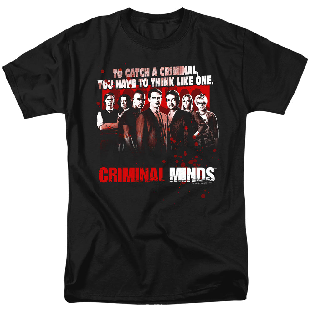 Criminal Minds Think Like One Mens T Shirt Black Officially Licensed