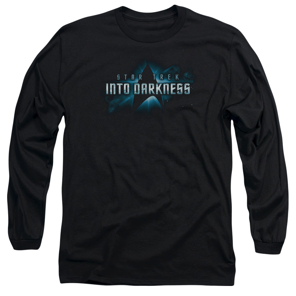 Star Trek Into Darkness Logo Mens Long Sleeve Shirt Black Officially Licensed Officially Licensed