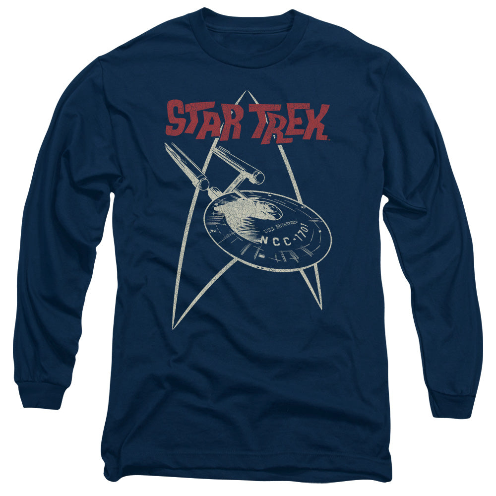 Star Trek Ship Symbol Mens Long Sleeve Shirt Navy Officially Licensed Officially Licensed