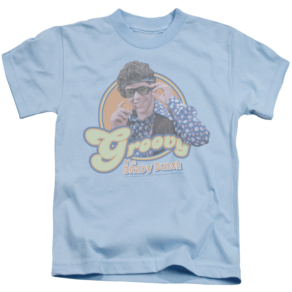 Brady Bunch Groovy Greg Juvenile Kids Youth T Shirt Light Blue Officially Licensed