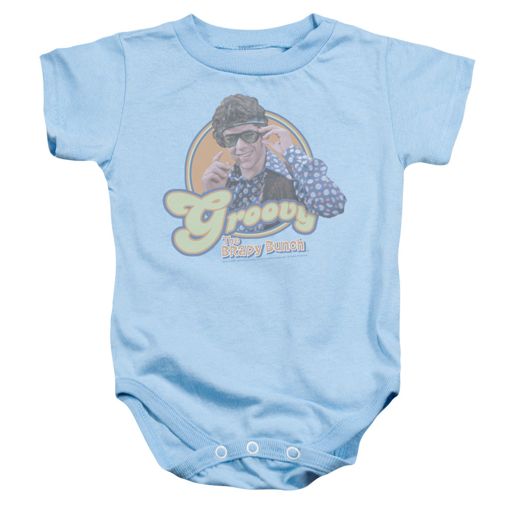 Brady Bunch Groovy Greg Infant Baby Snapsuit Light Blue Officially Licensed