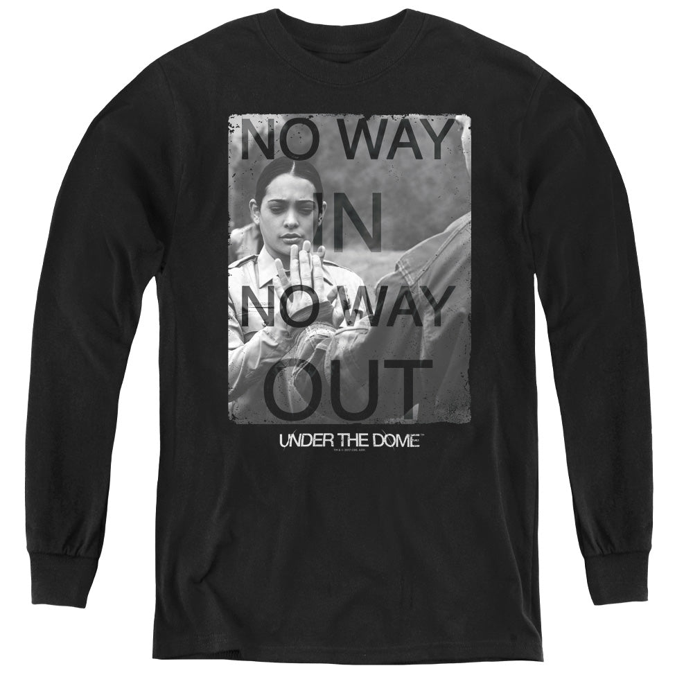 Under the Dome Trapped Long Sleeve Kids Youth T Shirt Black Officially Licensed